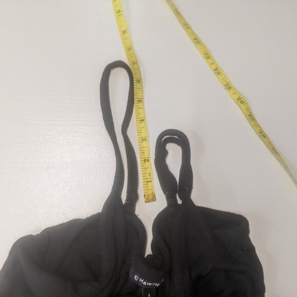 NWT 41 HAWTHORN Fraidy Knit Surplice Dress Black Summer Size Large - Picture 14 of 15